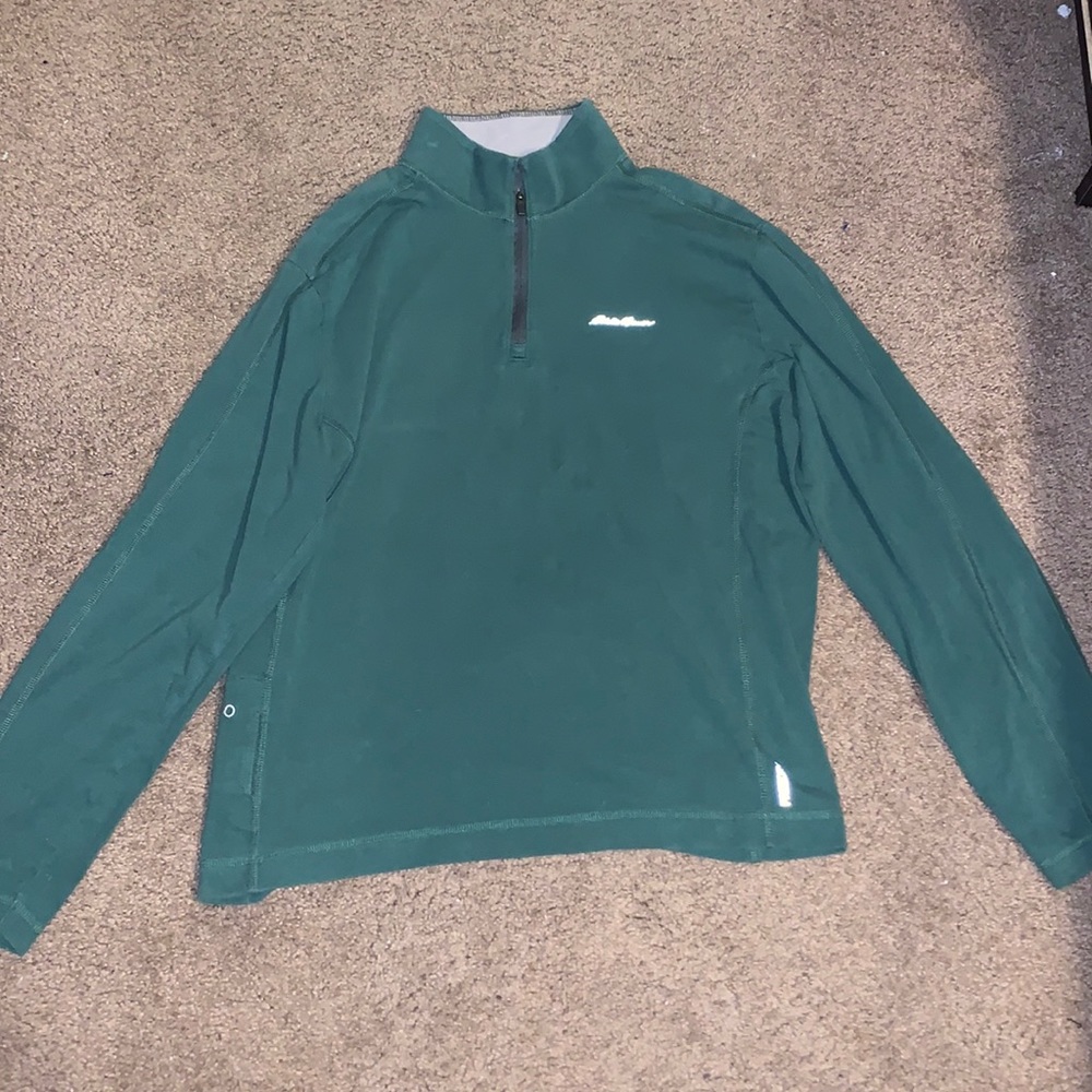 Dark Green Eddie Bauer Light Quarterzip